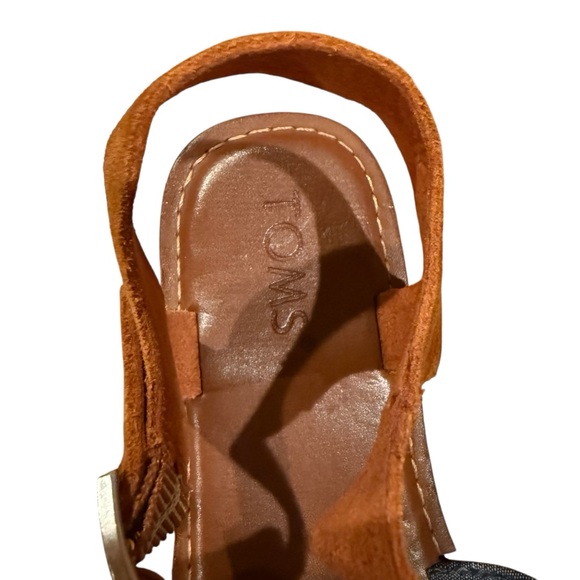 Toms Zoe Denim and Leather Sandals Size 7.5 EUC - Picture 6 of 8